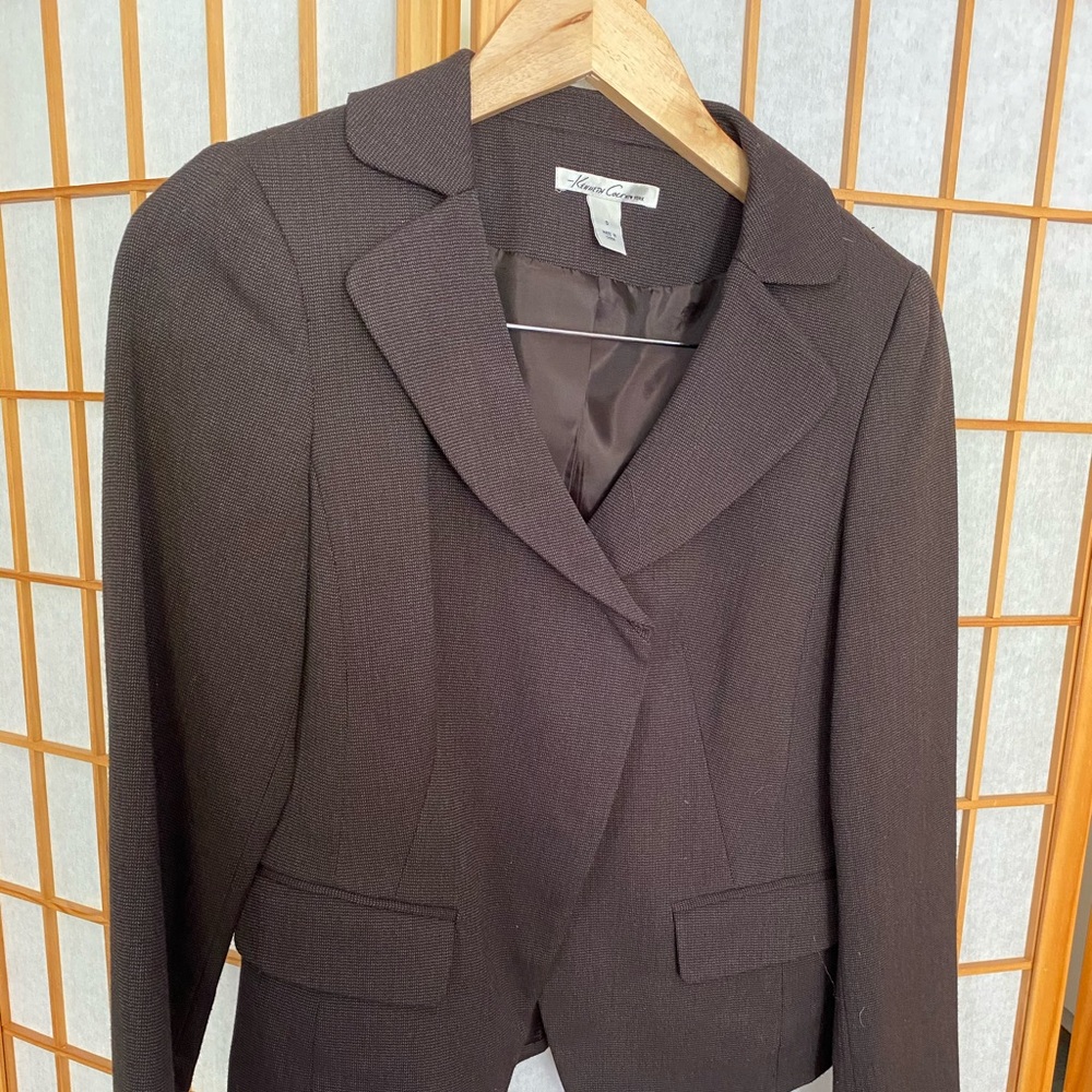 Gray crop blazer